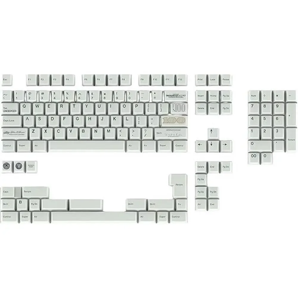 NEW PBT Keycaps Set Cherry Profile US Dollar Element Color Change Ink 135 Keys
